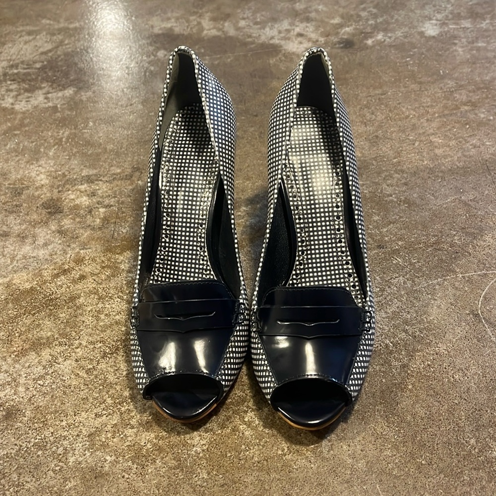 Tory Burch Black and White Heels